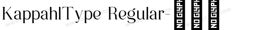 KappahlType Regular字体转换